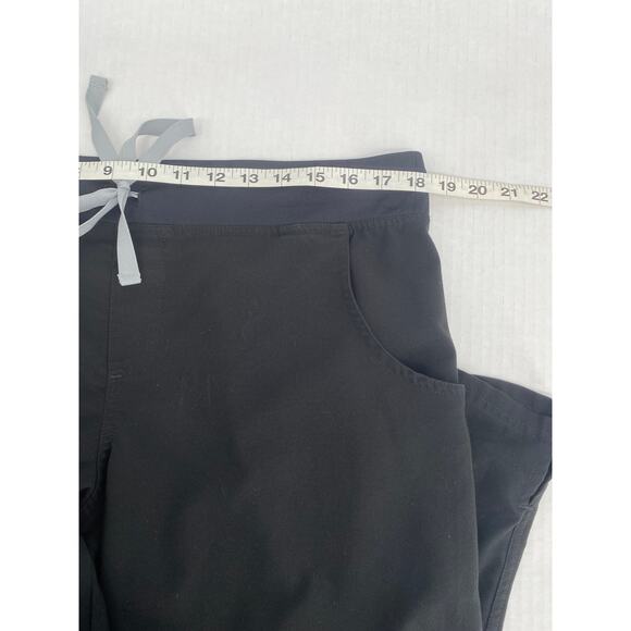 Figs Black Track Pants with Gray Drawstring - Picture 7 of 9